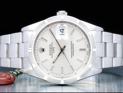 Rolex Date 34 Argento Oyster Silver Lining 15210